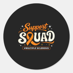 Pegatina Redonda En marzo usa discapacidad de desarrollo naranja