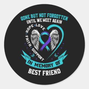 Pegatina Redonda En Memoria Del Amado Mejor Amigo De La Conciencia 