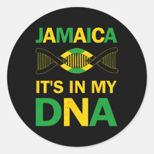 Pegatina Redonda En mi Día de la Independencia de Jamaica desde 199