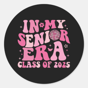 Pegatina Redonda En Mi Época Anterior Cl De 2025 Retro Senior 2025