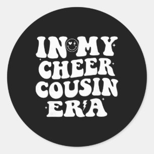 Pegatina Redonda En Mi Era de Prima de Cheer Cheerleading Mujeres C