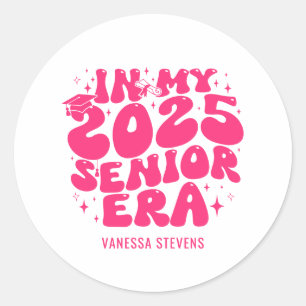 Pegatina Redonda En Mi Era de Sénior 2025