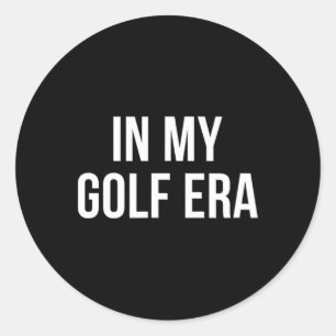 Pegatina Redonda En mi era del golf -