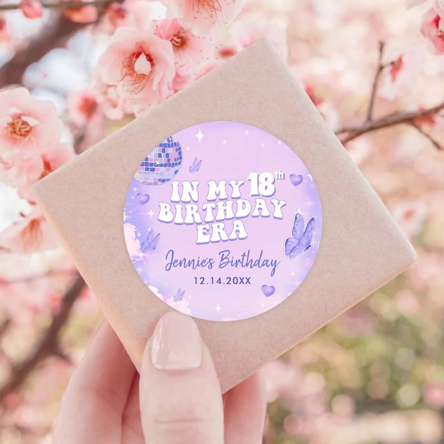 Pegatina Redonda En mi Fiesta de la era de los 18 años (Subido por el creador)