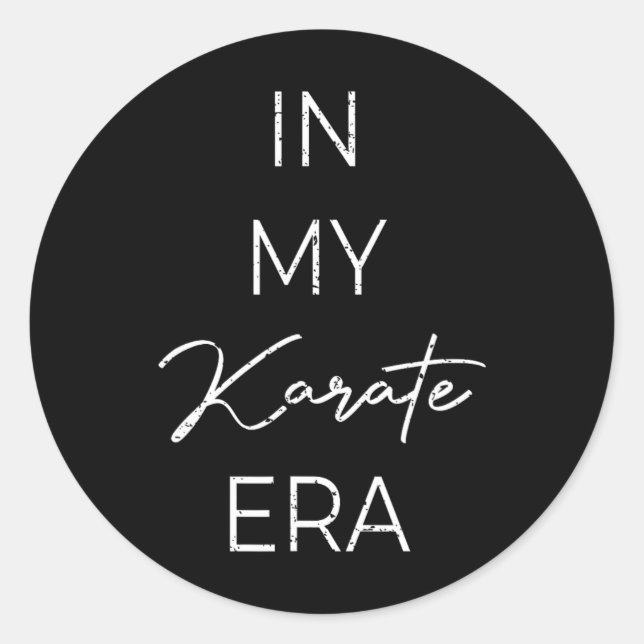 Pegatina Redonda En mi Karate Era 1 (Anverso)