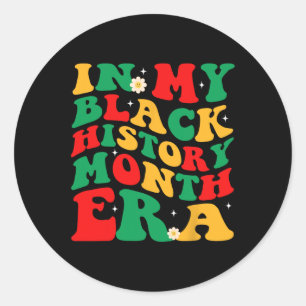 Pegatina Redonda En mi negro mes de la historia África negra