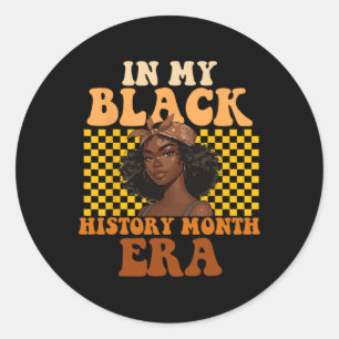 Pegatina Redonda En mi negro mes de la historia la historia negra r