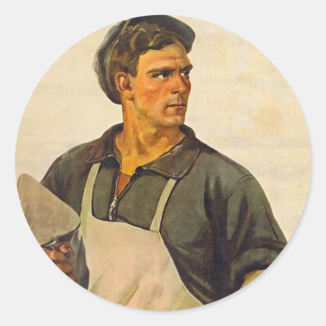 Pegatina Redonda En nombre de la paz (Anverso)