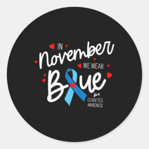 Pegatina Redonda En noviembre llevamos Blue1