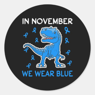 Pegatina Redonda En Noviembre Vivimos Conciencia Sobre La Diabetes 