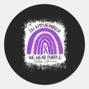Pegatina Redonda En Noviembre Vivimos La Conciencia De La Epilepsia