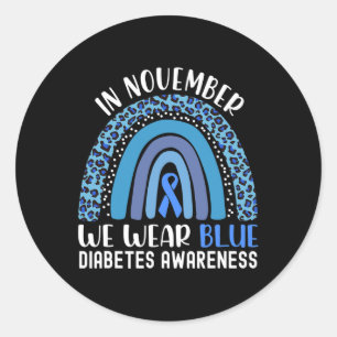 Pegatina Redonda En Noviembre Vivimos La Conciencia Sobre La Diabet