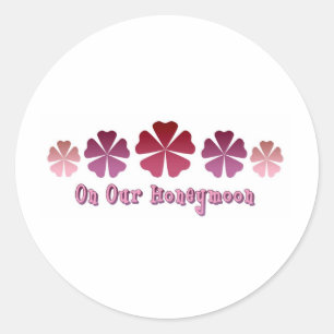 Pegatina Redonda En nuestra luna de miel