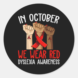 Pegatina Redonda En Octubre Usamos El Día Del Mes De Conciencia Sob