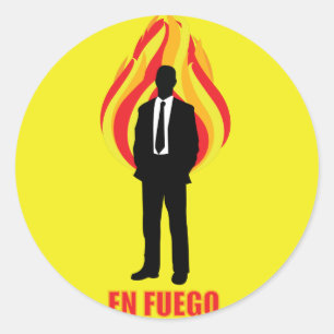 Pegatina Redonda En Pegatinas de Fuego