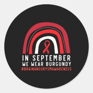 Pegatina Redonda En Septiembre Usamos Conciencia Sobre El Aneuralis