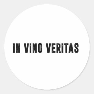 Pegatina Redonda en vino veritas