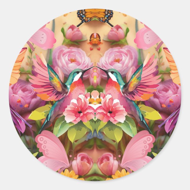 Pegatina Redonda encantador (Anverso)