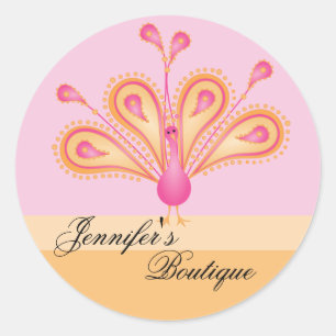 Pegatina Redonda ¡Encantador Feathered!