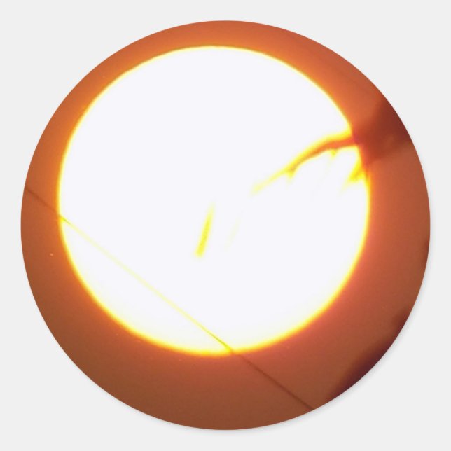 Pegatina Redonda Encantador Luna Llena (Anverso)