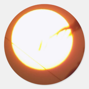 Pegatina Redonda Encantador Luna Llena