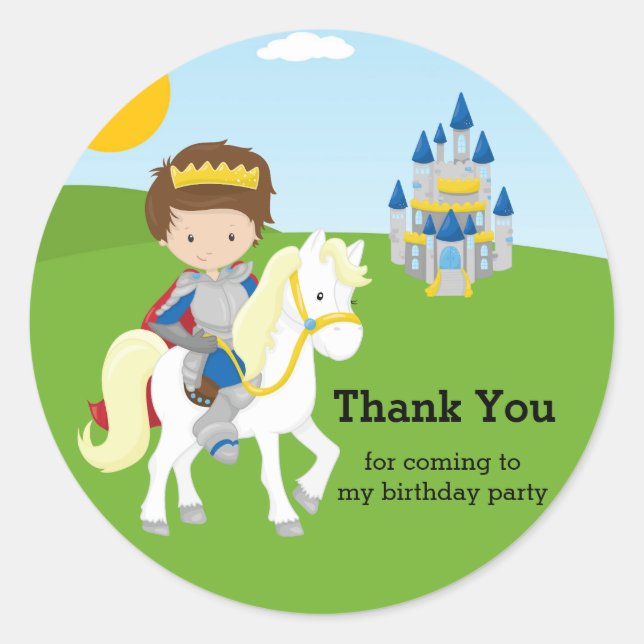 Pegatina Redonda Encanto de Prince (Anverso)