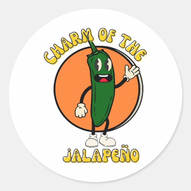 Pegatina Redonda Encanto del Jalapeño (Anverso)