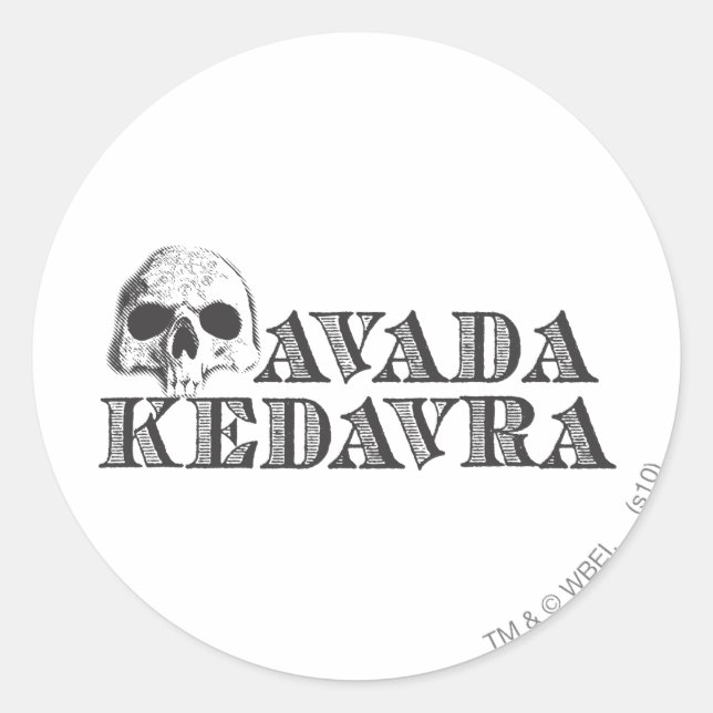 Pegatina Redonda Encanto el | Avada Kedavra de Harry Potter (Anverso)