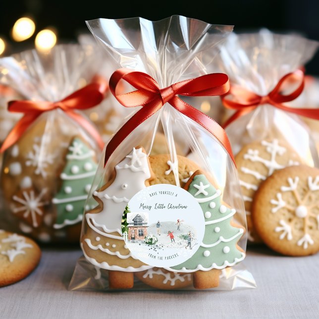 Pegatina Redonda Encanto Invernal Rústico | Vacaciones de Navidad F (Subido por el creador)