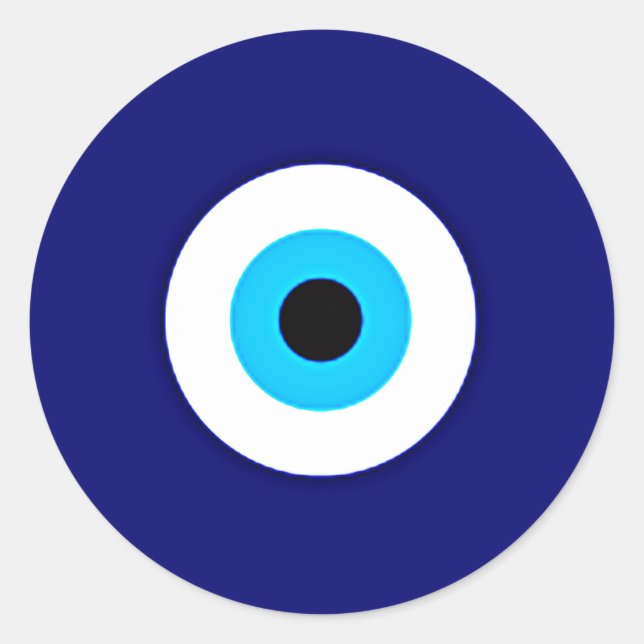 Pegatina Redonda Encanto ocular del mal (Anverso)