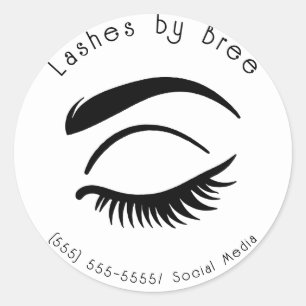 Pegatina Redonda Encendedores Eyelashes Extensiones de latigazos Be