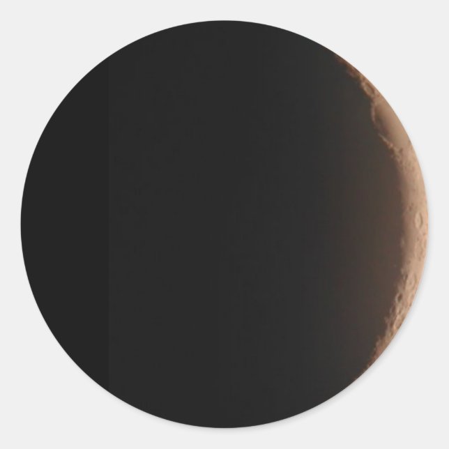 Pegatina Redonda encerar la luna (Anverso)