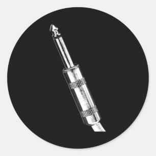 Pegatina Redonda Enchufe del cable