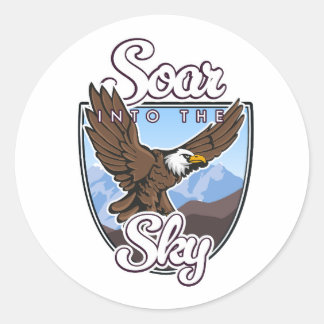 Pegatina Redonda Enciende el logo de Sky