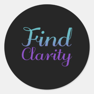 Pegatina Redonda Encontrar claridad en la prevención del suicidio e