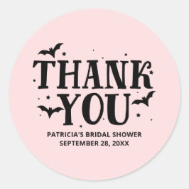 Pegatina Redonda Encontró su Boo Halloween Bridal Shower Classic