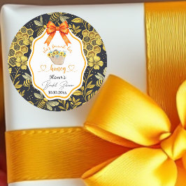 Pegatina Redonda Encontró Su Ducha De Nena