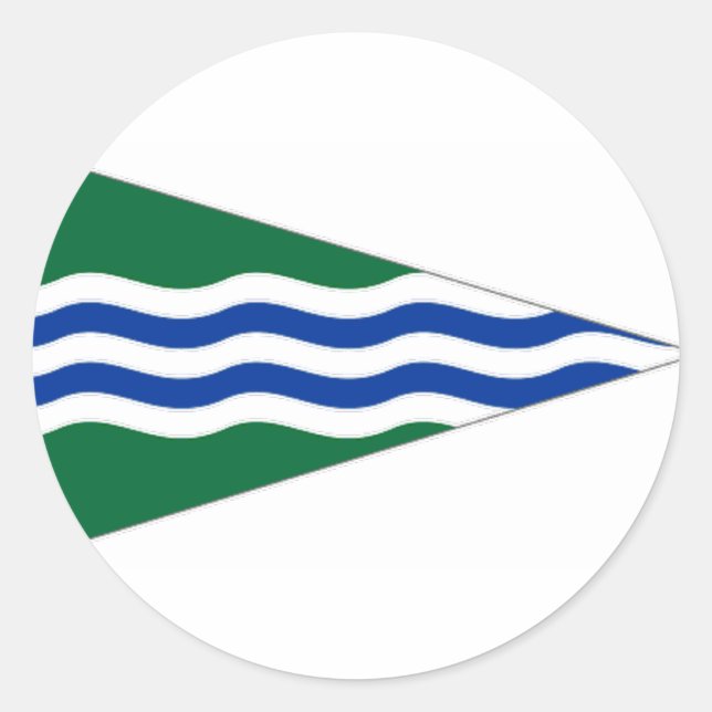 Pegatina Redonda Encripto del Club Náutico de Irlanda (Anverso)