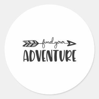 Pegatina Redonda Encuentra tu aventura