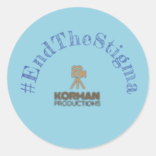 Pegatina Redonda #EndTheStigma Korman produce canal de YouTube