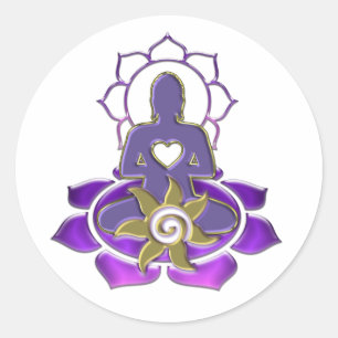 Pegatina Redonda Energía BUDDHA hacer su propio fondo