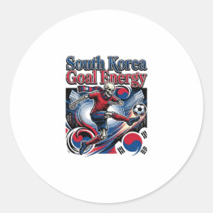 Pegatina Redonda Energía de Gol de Corea del Sur Esqueleto Delanter
