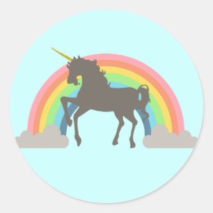 Pegatina Redonda Energía de Unicorn