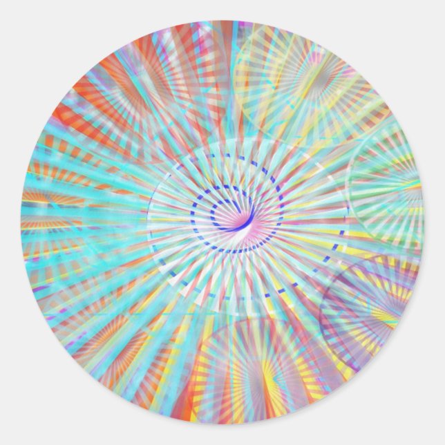 Pegatina Redonda Energía del alma - Energía solar (Anverso)