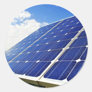 Pegatina Redonda Energía verde energía solar