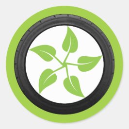 Pegatina Redonda Energía verde limpia