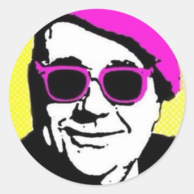 Pegatina Redonda Enfadado (Anverso)