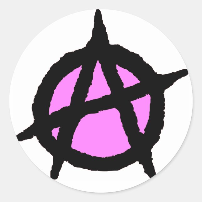 Pegatina Redonda Enfadado (Anverso)