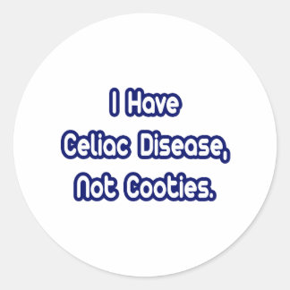 Pegatina Redonda Enfermedad Celiac... No Cooties