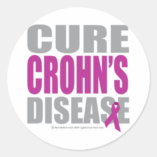 Pegatina Redonda Enfermedad de Crohn curadora